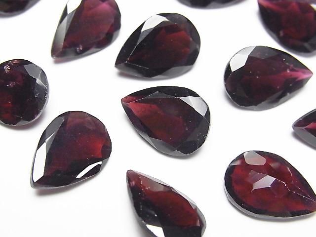 Hochwertiger Mozambique Granat AAA- Lose Steine Birnenform Facettiert 14x10mm 2Stk
