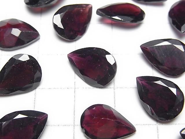 Hochwertiger Mozambique Granat AAA- Lose Steine Birnenform Facettiert 14x10mm 2Stk