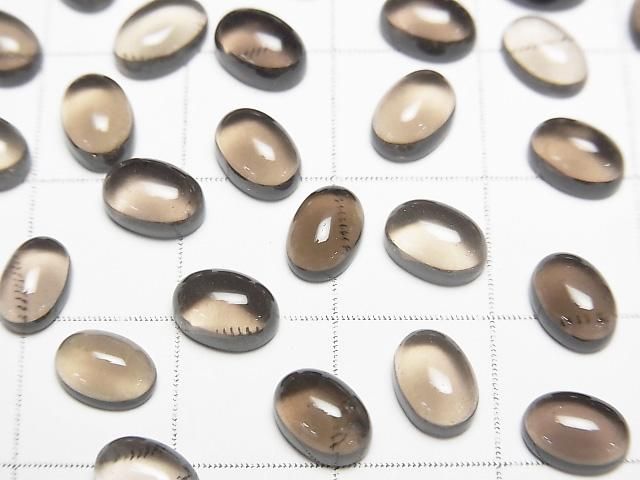 Hochwertiger Rauchquarz AAA Oval Cabochon 7x5mm 10Stk