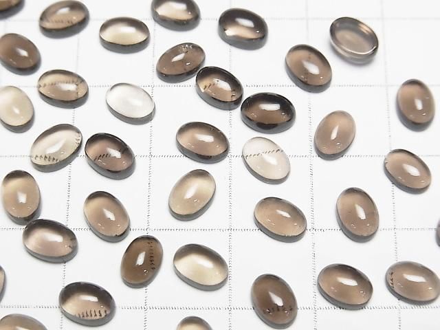 Hochwertiger Rauchquarz AAA Oval Cabochon 7x5mm 10Stk