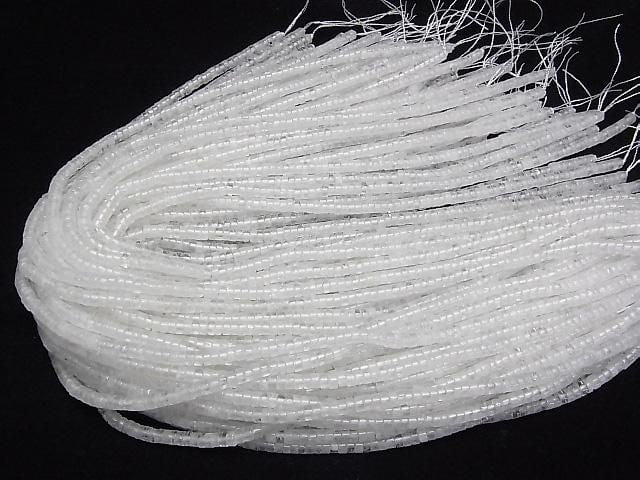 Angora Kristall AA Rondelle (Heishi) 4x4x2mm 1Strang Perlen (ca. 15 Zoll/36 cm)