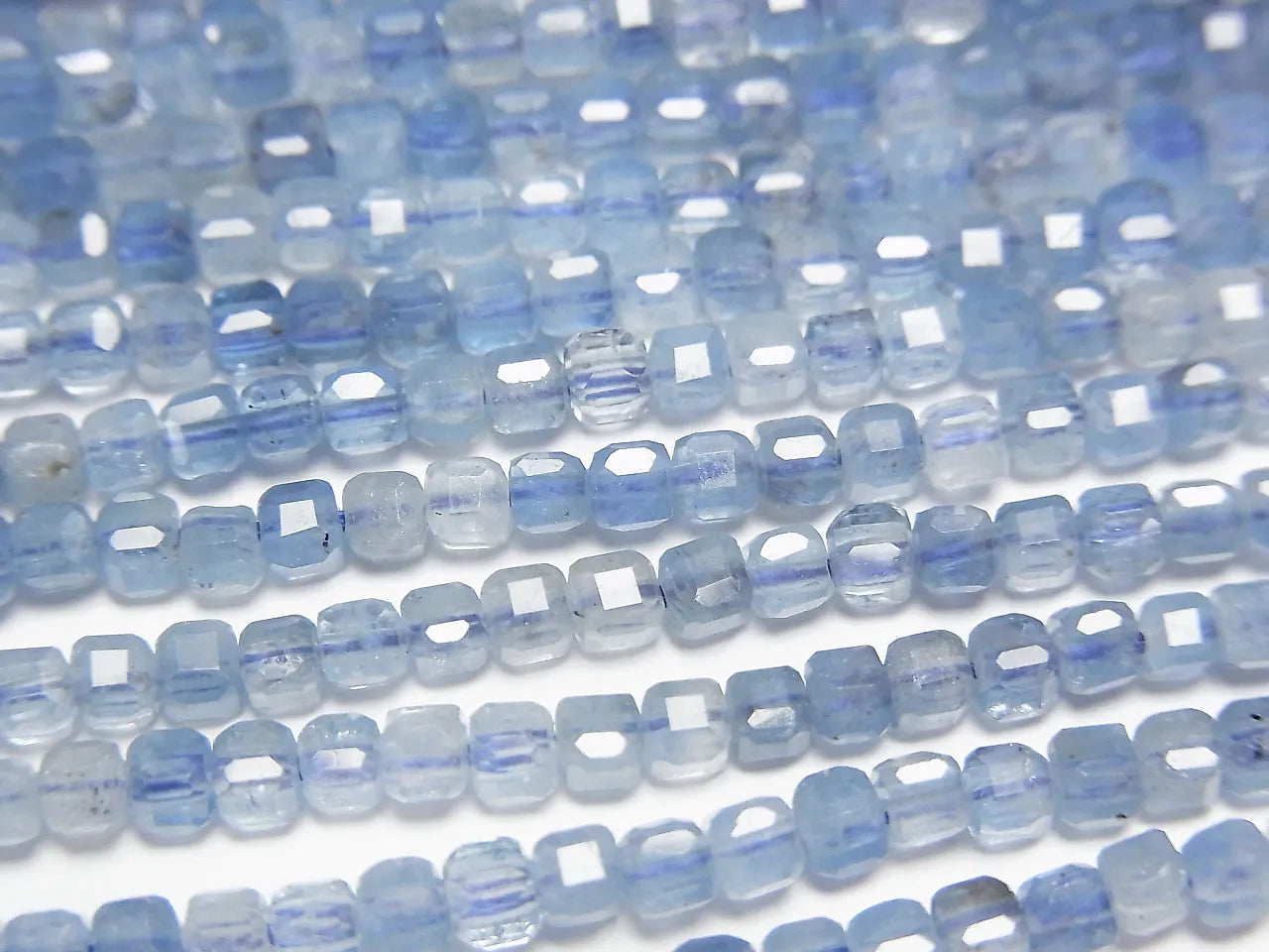 High Quality! Deep Blue Aquamarine AA++ Cube Shape 2x2x2mm 1strand beads (aprx.15inch/37cm)