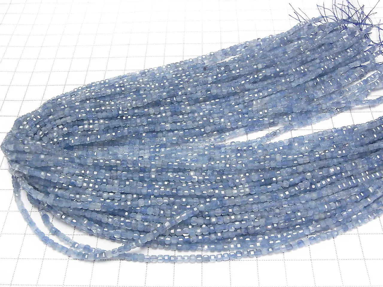 High Quality! Deep Blue Aquamarine AA++ Cube Shape 2x2x2mm 1strand beads (aprx.15inch/37cm)