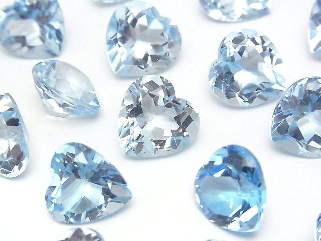 Hochwertiger himmelblauer Topas AAA lose Stein Herzschliff 12x12mm 1 Stück