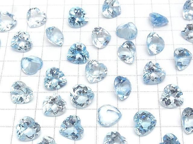 Hochwertiger himmelblauer Topas AAA lose Stein Herzschliff 12x12mm 1 Stück