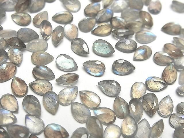 Hochwertiger Labradorit AA++ Birnenform Facettiert 6x4mm 10Stück