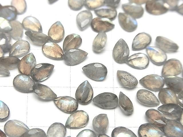 Hochwertiger Labradorit AA++ Birnenform Facettiert 6x4mm 10Stück