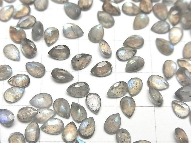 Hochwertiger Labradorit AA++ Birnenform Facettiert 6x4mm 10Stück