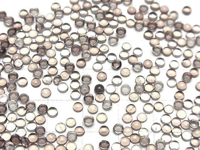 Hochwertiger rauchiger Quarz AAA Rund Cabochon 3x3mm 10Stück