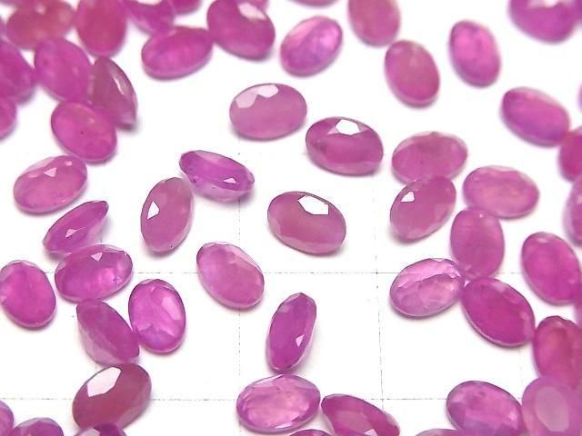 Hochwertiger rosa Saphir AAA Lose Stein Oval Facettiert 6x4mm 2Stk