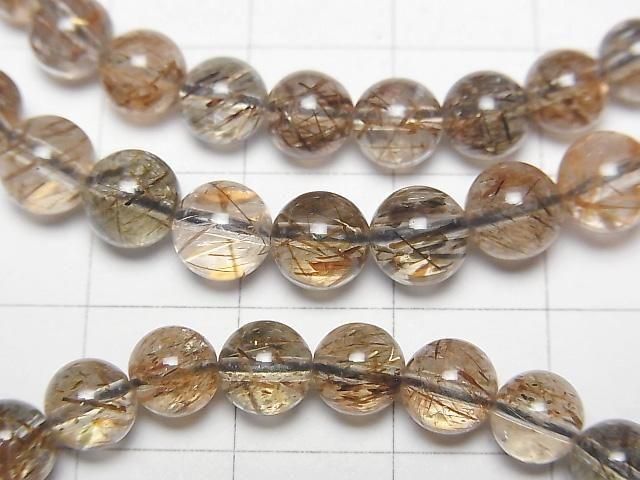 Mica in Quarz AAA- Rund 6mm Armband