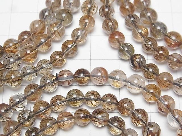 Mica in Quarz AAA- Rund 6mm Armband