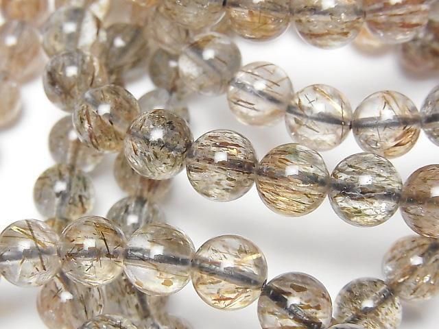 Mica in Quartz AAA- Round 8mm Bracelet