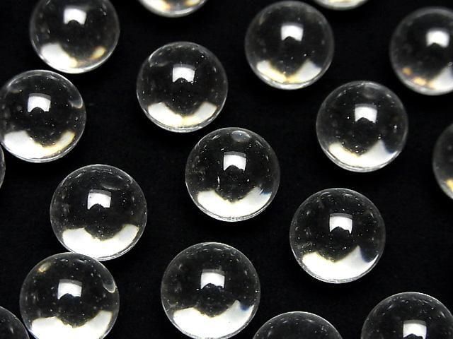 Kristall (geschmolzener Quarz) AAA Kugel, rund 12mm 10 Stück