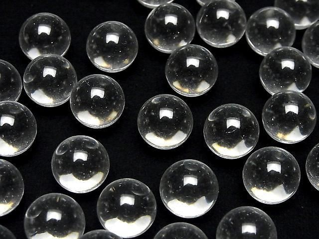 Kristall (geschmolzener Quarz) AAA Kugel, rund 12mm 10 Stück