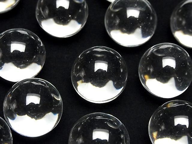Kristall (geschmolzener Quarz) AAA Kugel, rund 14mm 10 Stück
