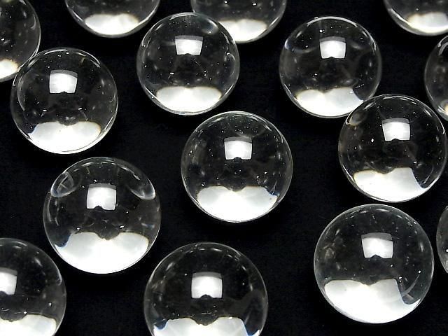 Kristall (geschmolzener Quarz) AAA Kugel, rund 25mm 5 Stück