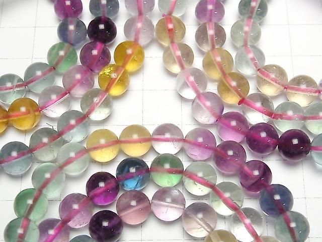 Multicolor Fluorit AAA rund 8mm Farbverlauf-Armband