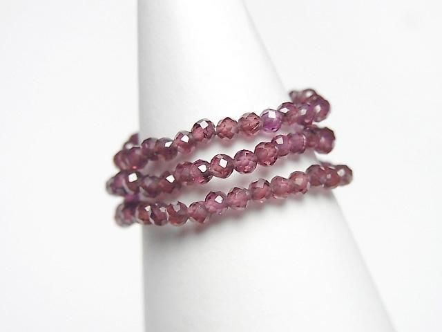 Hochwertig! Granat facettiert rund 2mm 3 Stück (Ring)