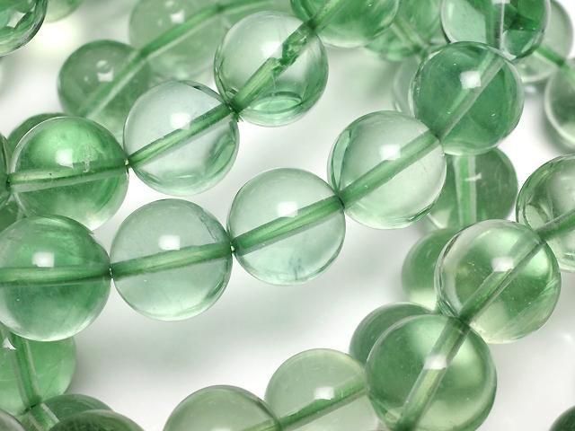 Grüner Fluorit AAA rund 10,5mm, 11,5mm Armband
