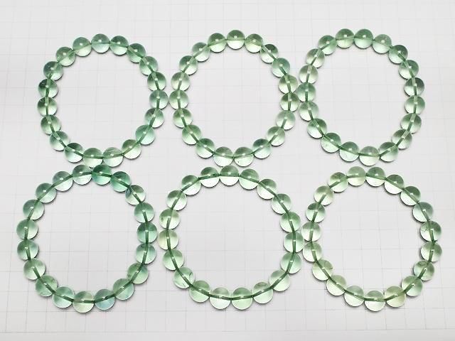 Grüner Fluorit AAA rund 10,5mm, 11,5mm Armband