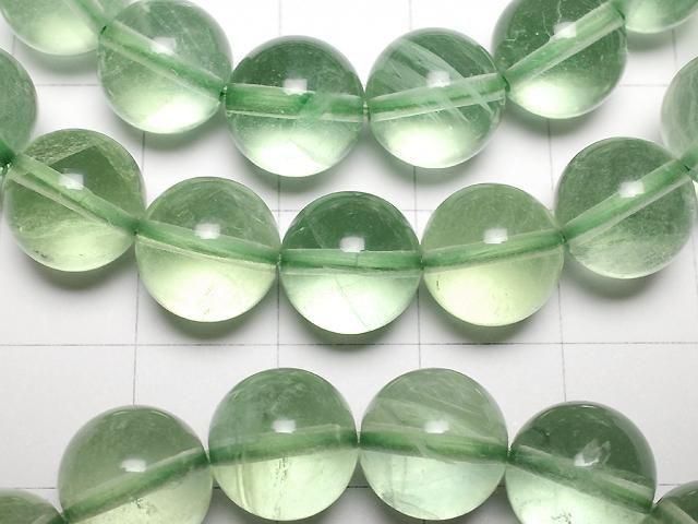 Grüner Fluorit AAA- rund 10mm Armband