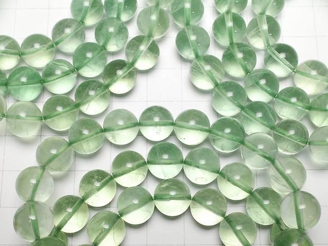 Grüner Fluorit AAA- rund 10mm Armband