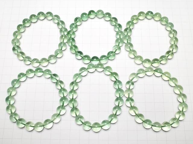 Grüner Fluorit AAA- rund 10mm Armband