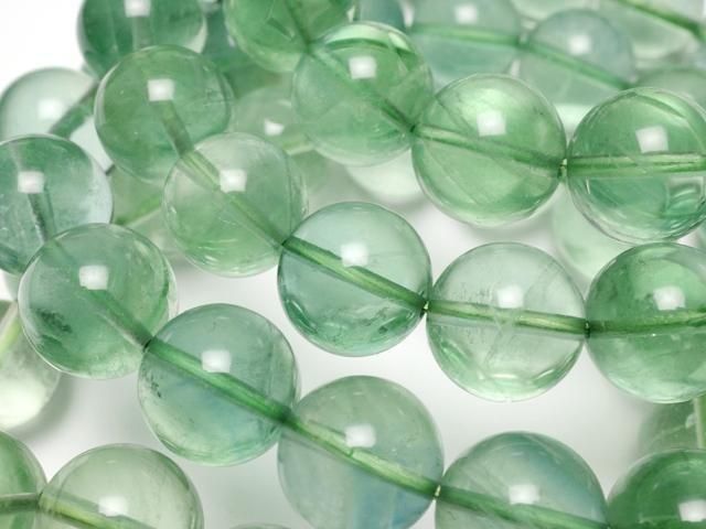 Grüner Fluorit AAA- rund 12mm Armband