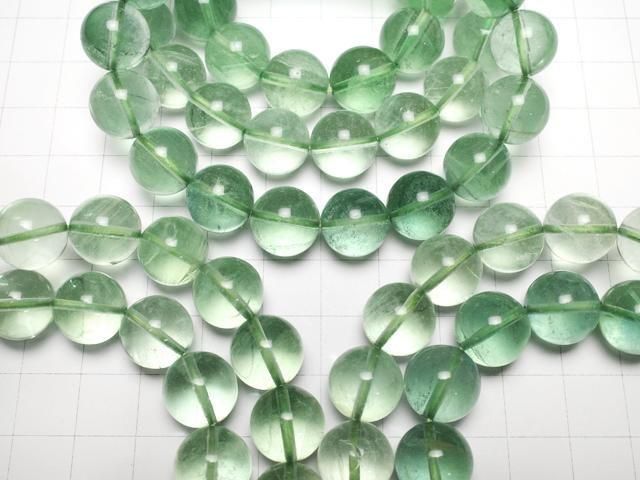 Grüner Fluorit AAA- rund 12mm Armband