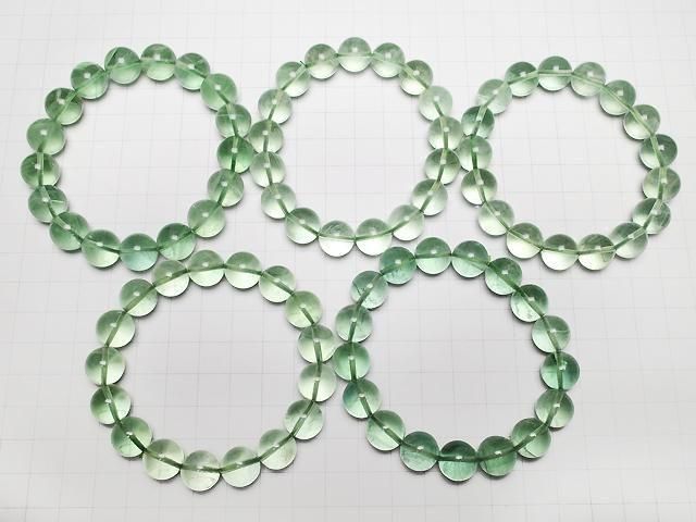 Grüner Fluorit AAA- rund 12mm Armband