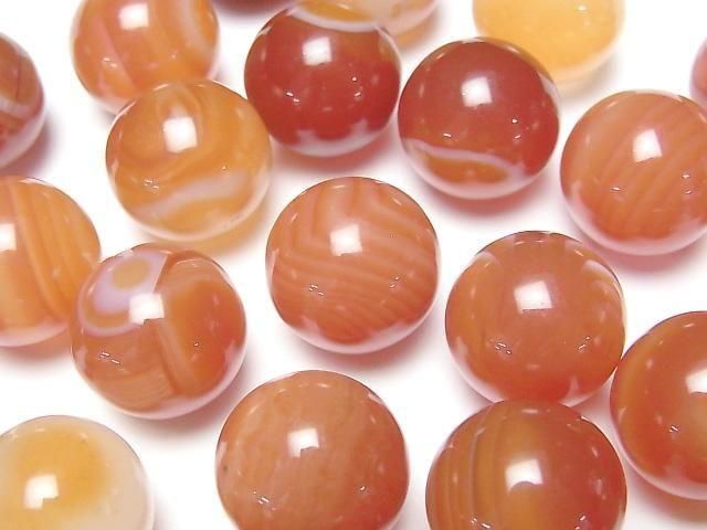 Karnelian, Sardonyx Kugel, Rund 15mm 3 Stück