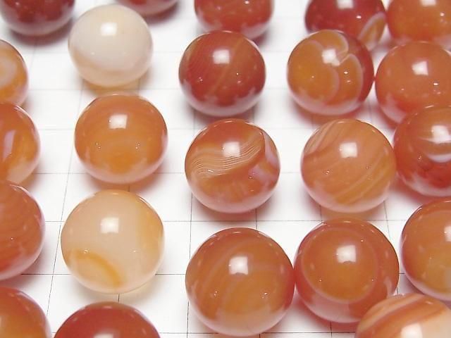 Karnelian, Sardonyx Kugel, Rund 15mm 3 Stück