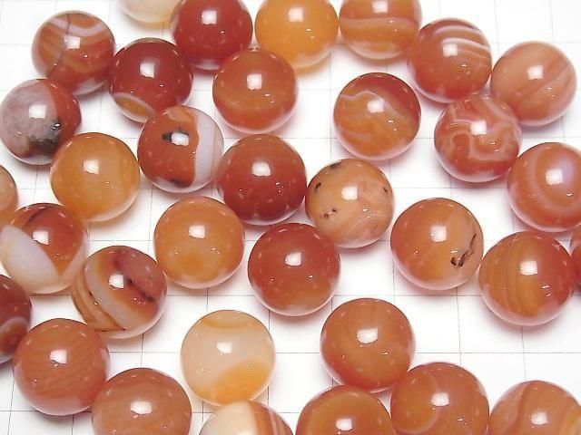 Karnelian, Sardonyx Kugel, Rund 15mm 3 Stück