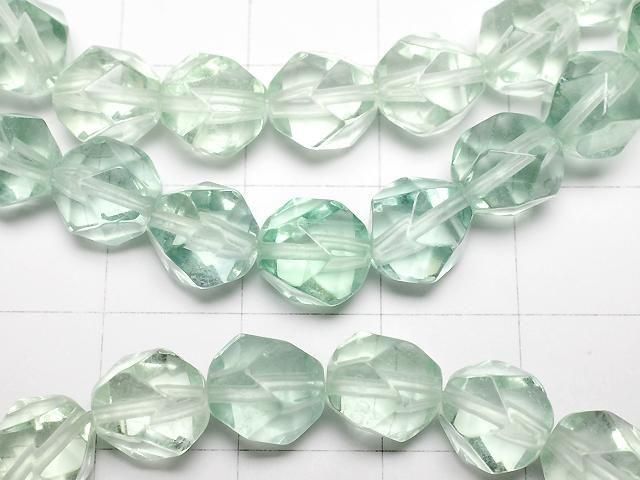 Grüner Fluorit AAA 20 facettierte runde 8mm Armband
