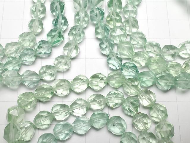 Grüner Fluorit AAA 20 facettierte runde 8mm Armband