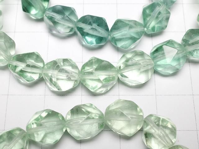 Grüner Fluorit AAA 20 facettierte runde 10mm Armband