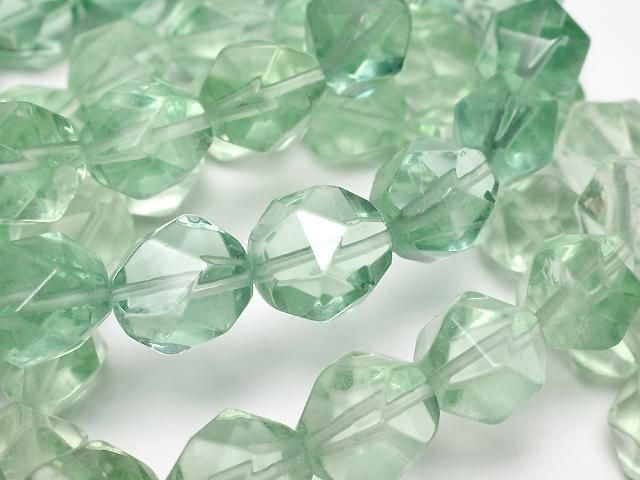 Grüner Fluorit AAA 20 facettierte runde 12mm Armband