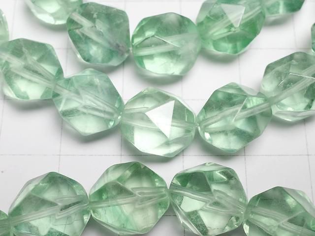 Grüner Fluorit AAA 20 facettierte runde 12mm Armband