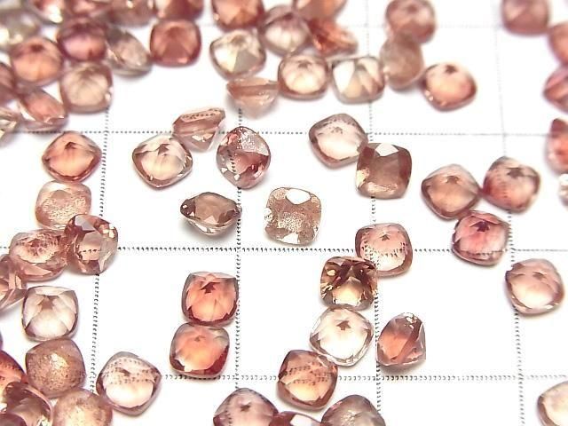 Hochwertiger Oregon-Sonnenstein AAA Lose Stein Quadratisch Facettiert 4x4mm 2 Stück