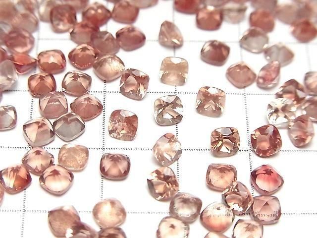 Hochwertiger Oregon-Sonnenstein AAA Lose Stein Quadratisch Facettiert 4x4mm 2 Stück