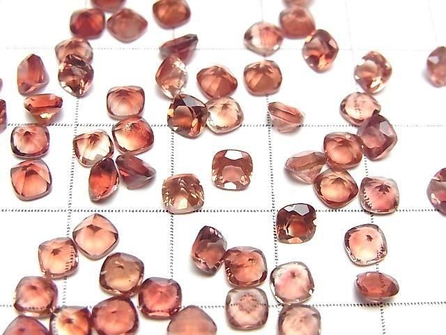 Hochwertiger Oregon-Sonnenstein AAA Lose Stein Quadratisch Facettiert 4x4mm 2 Stück