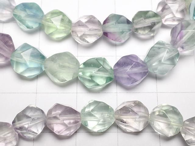 Multicolor Fluorit AAA 20 facettierte runde 8mm Armband