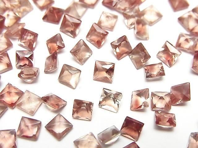 Hochwertiger Oregon-Sonnenstein AAA Lose Stein Quadratisch Facettiert 4x4mm 2 Stück