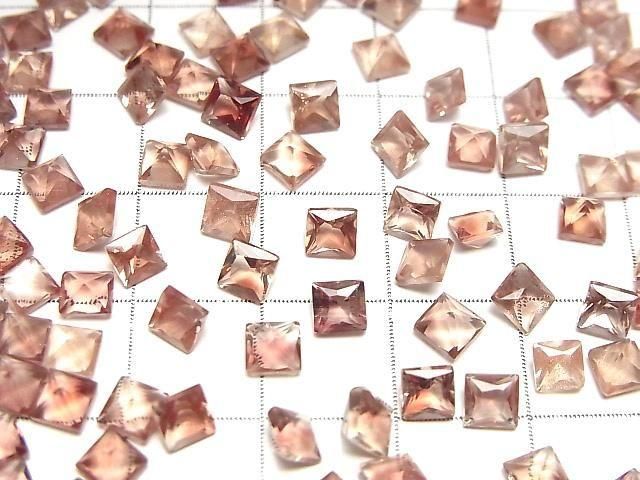 Hochwertiger Oregon-Sonnenstein AAA Lose Stein Quadratisch Facettiert 4x4mm 2 Stück