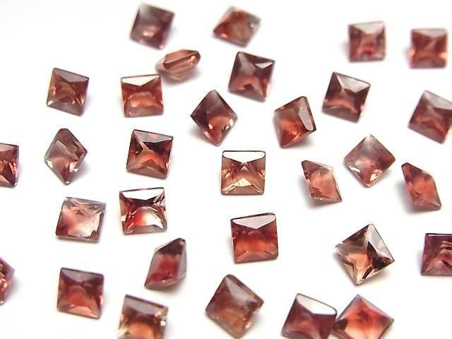 Hochwertiger Oregon-Sonnenstein AAA Lose Stein Quadratisch Facettiert 4x4mm 2 Stück