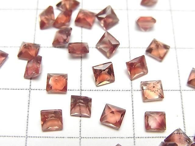 Hochwertiger Oregon-Sonnenstein AAA Lose Stein Quadratisch Facettiert 4x4mm 2 Stück