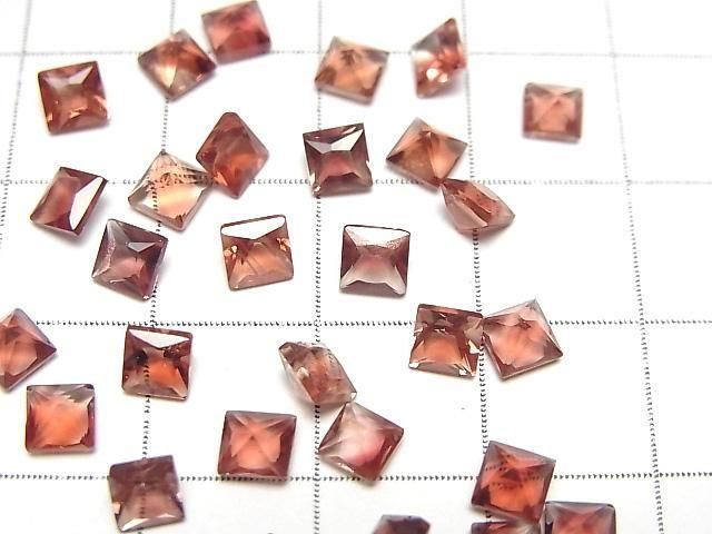 Hochwertiger Oregon-Sonnenstein AAA Lose Stein Quadratisch Facettiert 4x4mm 2 Stück