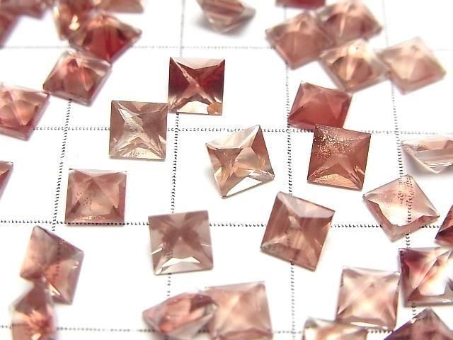 Hochwertiger Oregon-Sonnenstein AAA Lose Stein Quadratisch Facettiert 5x5mm 1 Stück