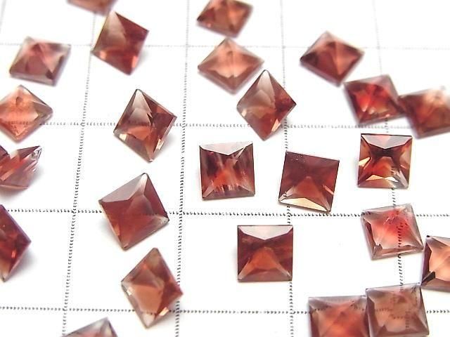 Hochwertiger Oregon-Sonnenstein AAA Lose Stein Quadratisch Facettiert 5x5mm 1 Stück